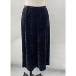 Vintage 90s Talbots Velvet Skirt Burnout Paisley Pattern Silk Blend Black 8 P Size 8P Photo 4