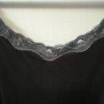 Gilligan & O'Malley Black Crushed Velvet Lace Detail Slip Gown/Dress Size Large Photo 1