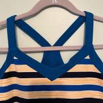 Patagonia  Tank Striped Athletic Performance Racerback Tank Sz M EUC Blue Gold Photo 2
