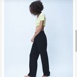 ZARA NWT  SMALL cropped square-neck green white stripes sweater Photo 2