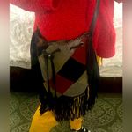 Patricia Nash Fringe hippie boho, patch purse suede Photo 4