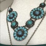 Concho Style Set Southwestern Motif Chunky Turquoise Pendant Statement Necklaces Photo 3