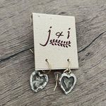 J&I Sterling Silver Heart Earrings NEW Photo 2