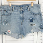 Ralph Lauren Polo Distressed Star Patch Crosby Denim Shorts Blue Size 32 Photo 0