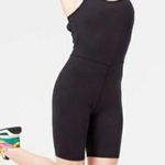 Terez  TLC Short Bodysuit Romper in Jet Black Size Medium Photo 0