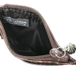 Brighton  Small Wallet Brown Leather ID Holder‎ Zippered Coin Purse Heart Window‍ Photo 1