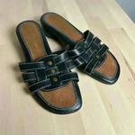 Montego Bay Club 90s Y2K Style  Leather Upper Black Slip On Flats Size 7 Photo 0