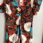 RHODE Maci Midi Dress Scarlet Aura Blossom Grande Red Size 0 Photo 8