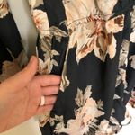 Lulus Prairie Daydream Washed Navy Blue Floral Print Romper Long Sleeves XS Photo 5