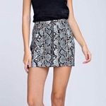 Honey Punch Zip Up Snakeskin Skirt  Photo 0