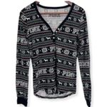 PINK - Victoria's Secret Victoria's Secret Pink Thermal Henley Pajama Set Long Sleeves Holiday Christmas Photo 4