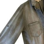 Cloth & Stone Anthropologie Gray Sun Washed Shirt Top Round Hilow Hem SZ S #1789 Photo 4