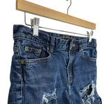 Ralph Lauren Lauren  High Rise Distressed Denim Shorts in Dark Wash Size 6 Photo 2