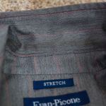 Evan Picone Evan-Picone Zip Front Workwear Jacket Womens S Gray Herringbone Pinstripe Y2K Photo 9