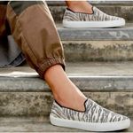 Rothy's Rothy’s Maritime Tiger Sneaker Stripe Slip On Retired Shoes White Gray 11.5 Photo 1