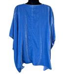 J.Jill Pure Jill Elements Blue Velvet Seamed Draped Top Photo 8