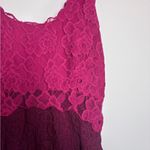 Moulinette Soeurs Anthropologie Carmindy Dress Pink Burgundy Lace Photo 5