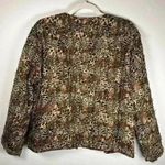 Chico's NWT Chico’s Women’s Size 1 (Medium/Size 8) Silk Open Front Jacket Animal Print Photo 9