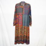 Natural Life Sheer Patchwork Floral Maxi Shirt Dress Coverup Duster Kimono Boho Photo 4