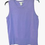 Evie Sweater Women’s Medium Sleeveless Purple Silk Blend Knit Photo 0