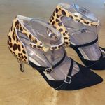 Jessica Simpson Womens Leopard Print Suede Pump Heels Black Size 9.5 Photo 3