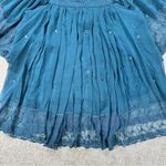 Badgley Mischka American Glamour  Chiffon Top Embellishment Bell Sleeve Boho L Photo 2