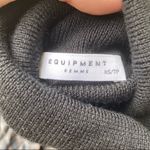 Equipment  Wool Silk Animal Print Turtle Neck Sweater Womens XS Black Photo 1