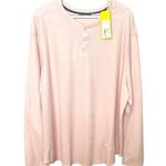 All In Motion Women’s 2XL Long Sleeve Waffle Knit Rose Pink Shirt Top NWT Photo 0
