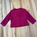 Hearts Of Palm Womens 8P Jacket Fuchsia Crinkle Effect 3/4 Sleeve Button Front Pink Photo 6