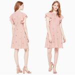 Kate Spade • Cutout Crepe Dress pink eyelet ruffle sleeve flutter Faded Peony Photo 12