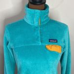 Patagonia Retool snap-T fleece pullover soft shell jacket turquoise orange sz XS Photo 5
