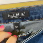 Judy Blue  Women's Distressed Denim Shorts - Dark Blue Photo 1