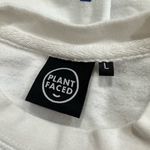 Plant Faced White Vegan Vegetarian Crewneck Sweatshirt Women’s Large Photo 2