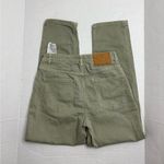 ZARA  Sage Green High Waisted Tapered Mom Jeans Photo 3