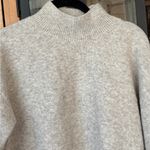 & Other Stories & Other Stories wool mock neck sweater ribbed melange greige neutral knit Photo 1