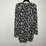 Free People  Flowers in her hair floral tunic mini dress black blue women's large Photo 9