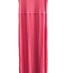 ASOS DESIGN Tall High Neck Ribbed Tie Waist Midi Tank Dress Orange NWT 6 Photo 4