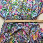 Cato  Paisley Maxi Dress Size 14/16W Smocked Waist V-Neck‎ Colorful Boho Beachy Photo 12