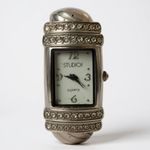 Studio Time‎ Quartz Bangle Watch Silver Tone Rhinestone Women's Jewelry Photo 1