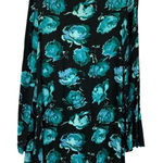 Mink Pink Women's Turquoise & Black Floral Dress Photo 0