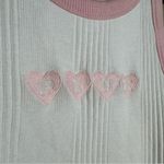 PINK - Victoria's Secret  Multi Ribbed White and Pink Heart Y2K Tank Top Size Med Photo 8