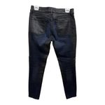 DL1961  Denim Coated Faux Leather Dark Wash Moto Florence Skinny Jeans Size 29 Photo 3