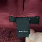 Alfani  Deep Red Women's Blazer Sz 14 Textured Silky Fabric Lined Photo 6