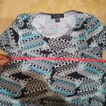 Karen Kane  green patterned long sleeve flowy tunic dress Photo 4