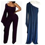 VisiChenup Women's Dressy Sexy Long Sleeve Jumpsuit Black Size M Photo 1