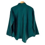 Marisa Baratelli Emerald Green Pleated Thai Silk Asymmetrical Tunic Top Size 12 Photo 2