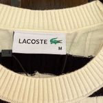 Lacoste Striped Black and White Short Sleeve Sweater Size M Photo 1