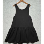 Free People  Black Textured Sleeveless Drop Waist Dress M Easy Street Casual‎ Photo 2