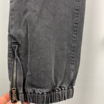 Paige ‎ Faded Mist Black Mayslie Relaxed Cropped Jogger Jean Pants Size 32 Photo 4