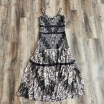 Hemant and Nandita  Kari Midi Dress Black Sleeveless Medium NWT Smocked Photo 1